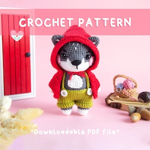 Lemon Yarn Creations | CROCHET PATTERN Big Bad Wolf | Amigurumi animal, Little Red Riding Hood, Three Little Pigs, Fairytale, Storytime, Diy