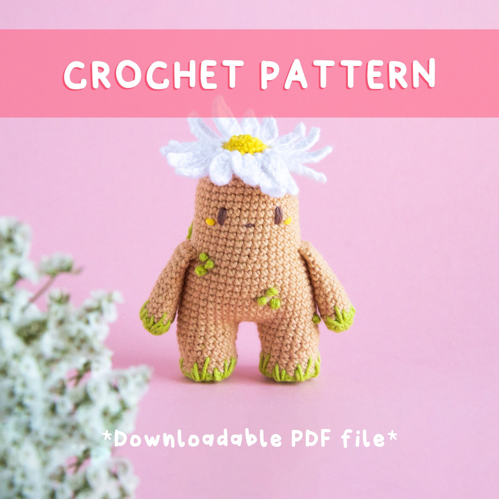 Mushroom Sprite Crochet Amigurumi Pattern DIGITAL PDF by Crafty Intentions  