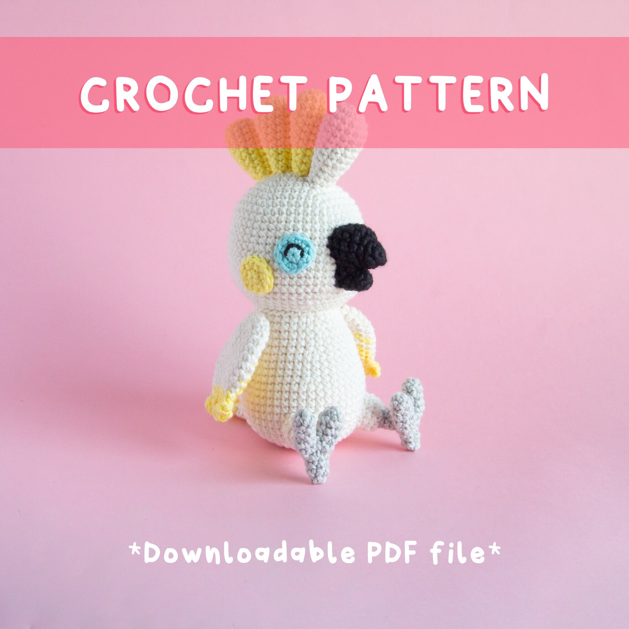 Cleo the Cockatoo Crochet Pattern