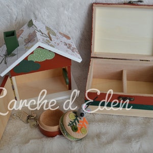 Coffret naissance, boite tresors, tirelire bois, tirelire enfant, décoration enfant, cadeau naissance sur commande image 10