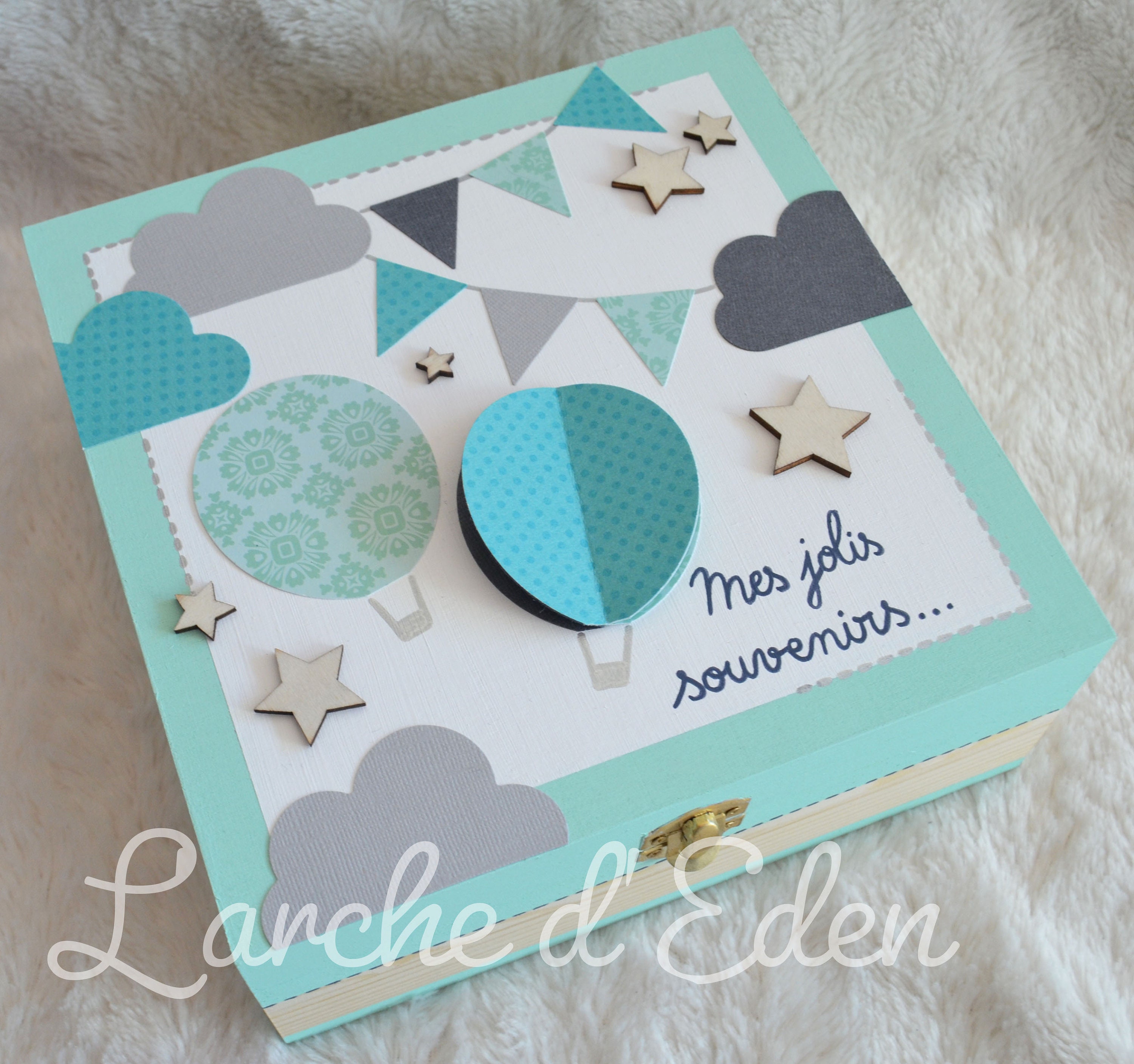 Boite à Trésors, Décoration Montgolfière, Enfant Bois, Chambre Enfant