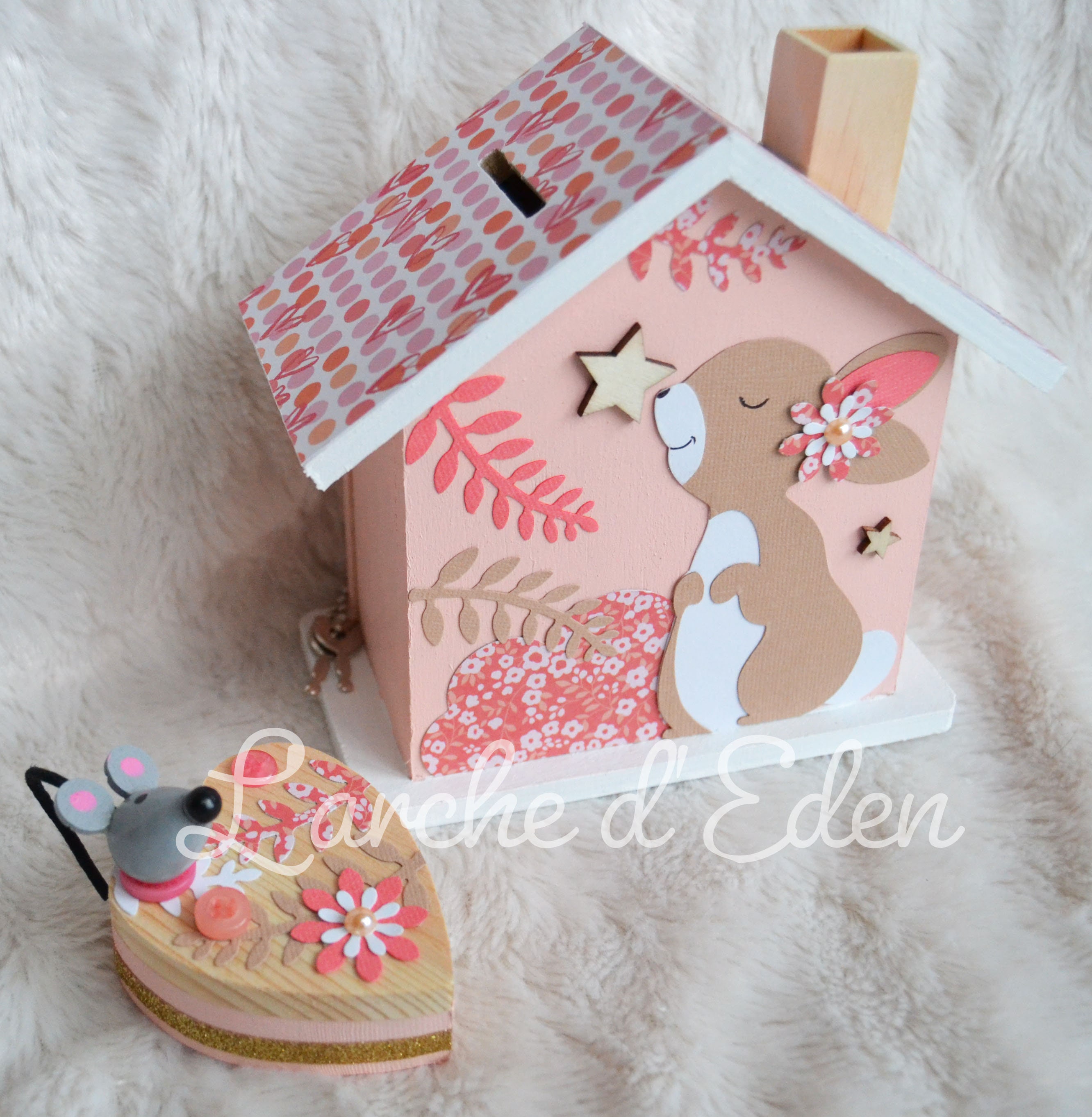 Tirelire Maison, Tirelire en Bois, Enfant, Décoration Cadeau Naissance | sur Commande