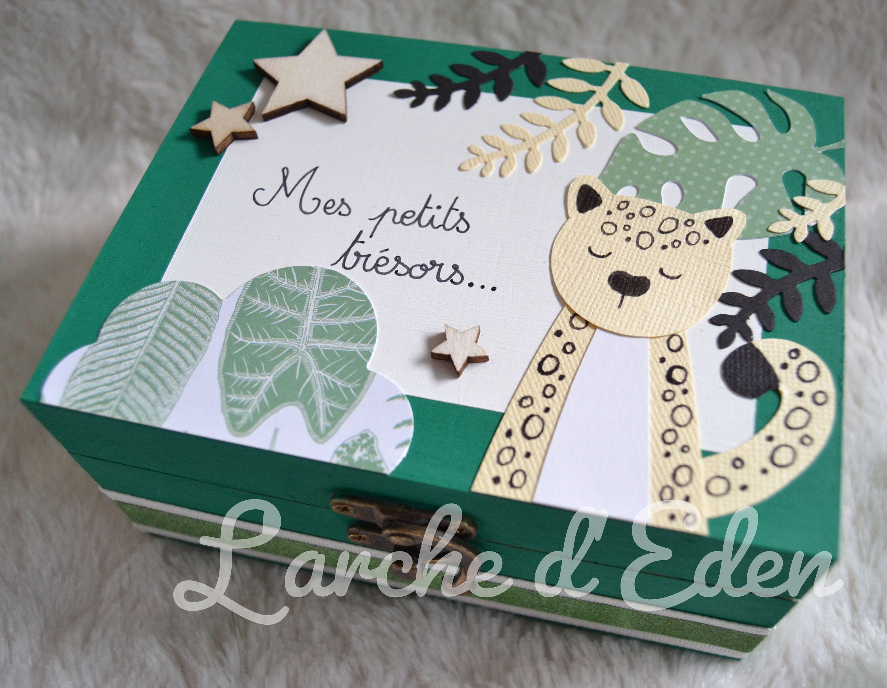 Boîte à Trésors, Boîte en Bois, Souvenirs Enfant, Cadeau Naissance | sur Commande