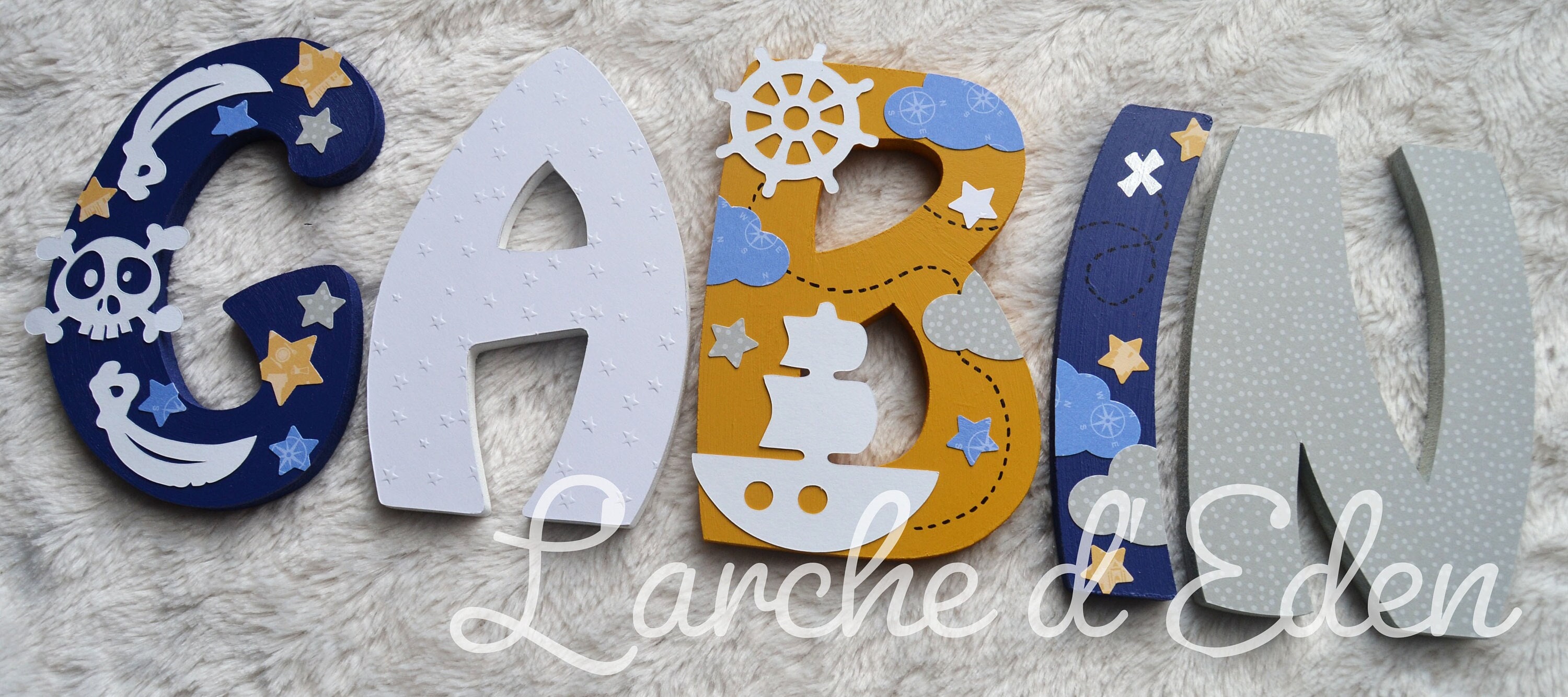 Prénom Bois, Lettre en Prénom Enfant, Décoration Cadeau Naissance | sur Commande