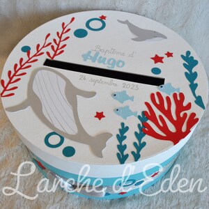 Baptismal urn, baptism decoration, guest book, souvenir album, whale decoration (to order)