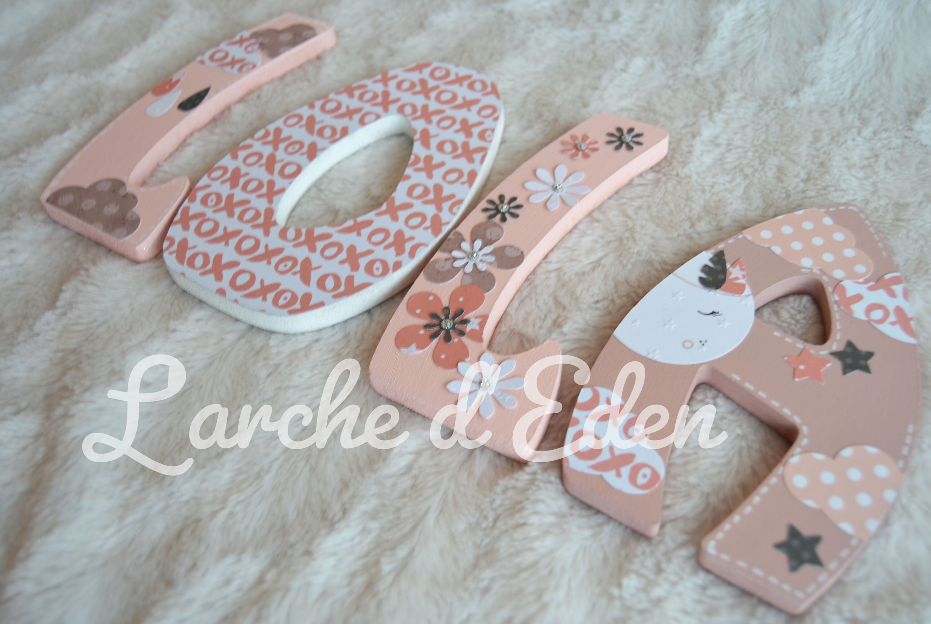 Prénom Bois, Lettre en Prénom Enfant, Décoration Cadeau Naissance | sur Commande