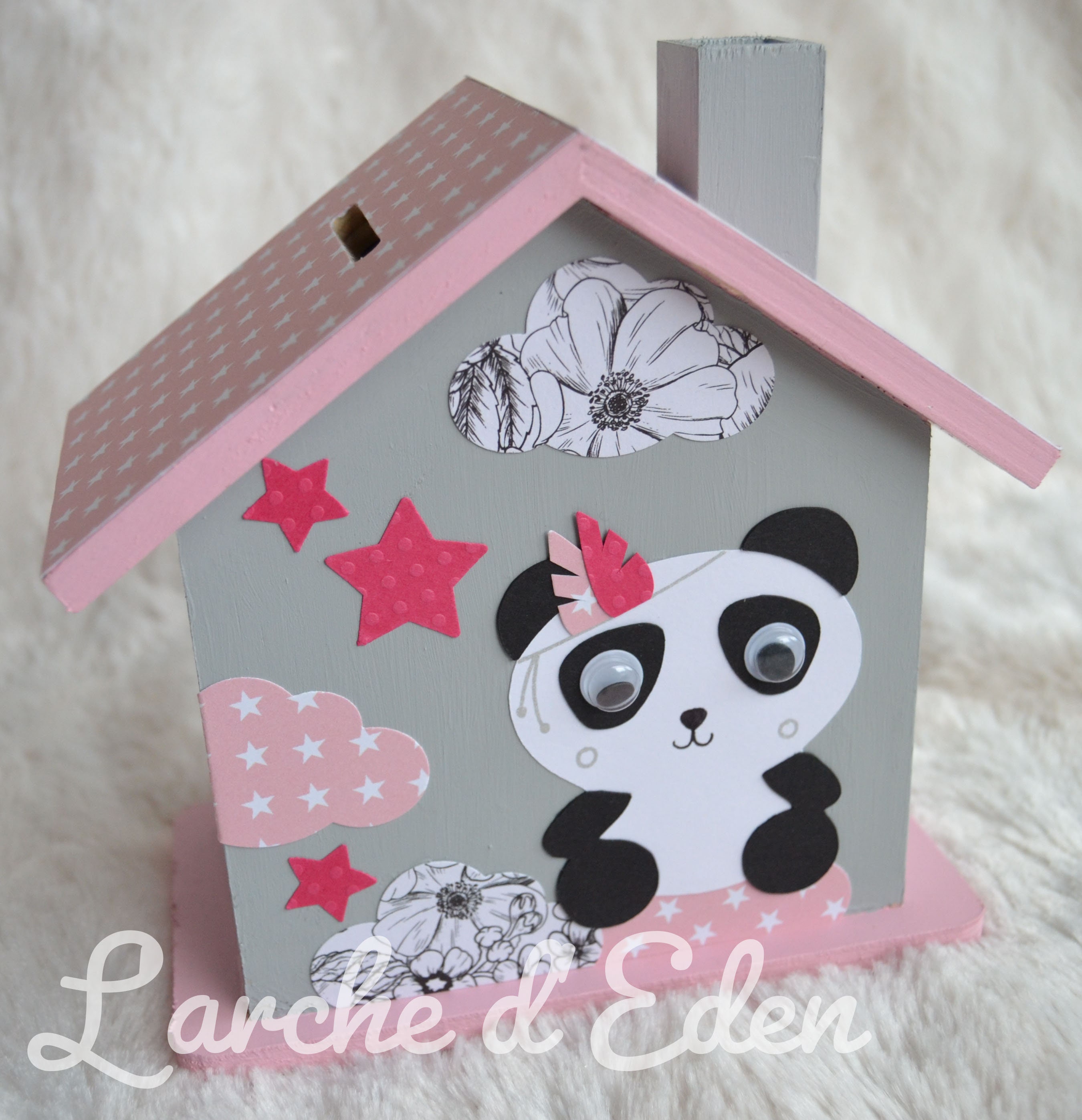 Tirelire Maison, Tirelire en Bois, Enfant, Décoration Cadeau Naissance | sur Commande