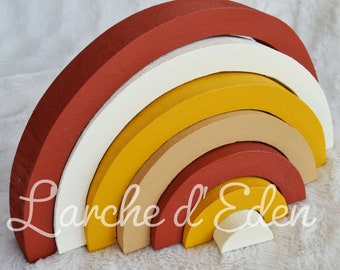 Arc en ciel, arc en ciel bois, decoration bois, decoration enfant, cadeau naissance (sur commande)