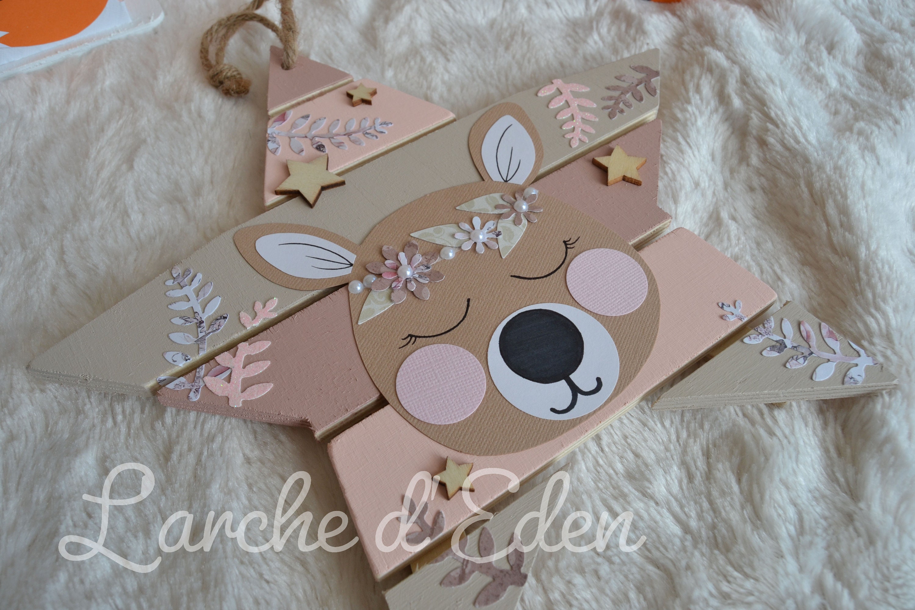 Etoile en Bois, Panneau Décoration Enfant, Cadeau Naissance | sur Commande