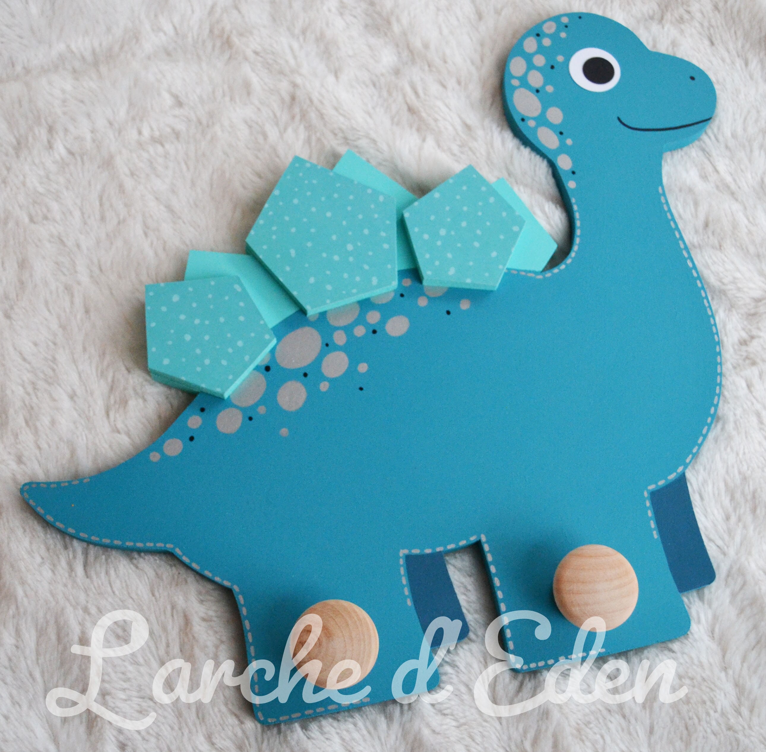 Porte Habits Enfant, Décoration Bois, Dinosaure, Cadeau Naissance | sur Commande