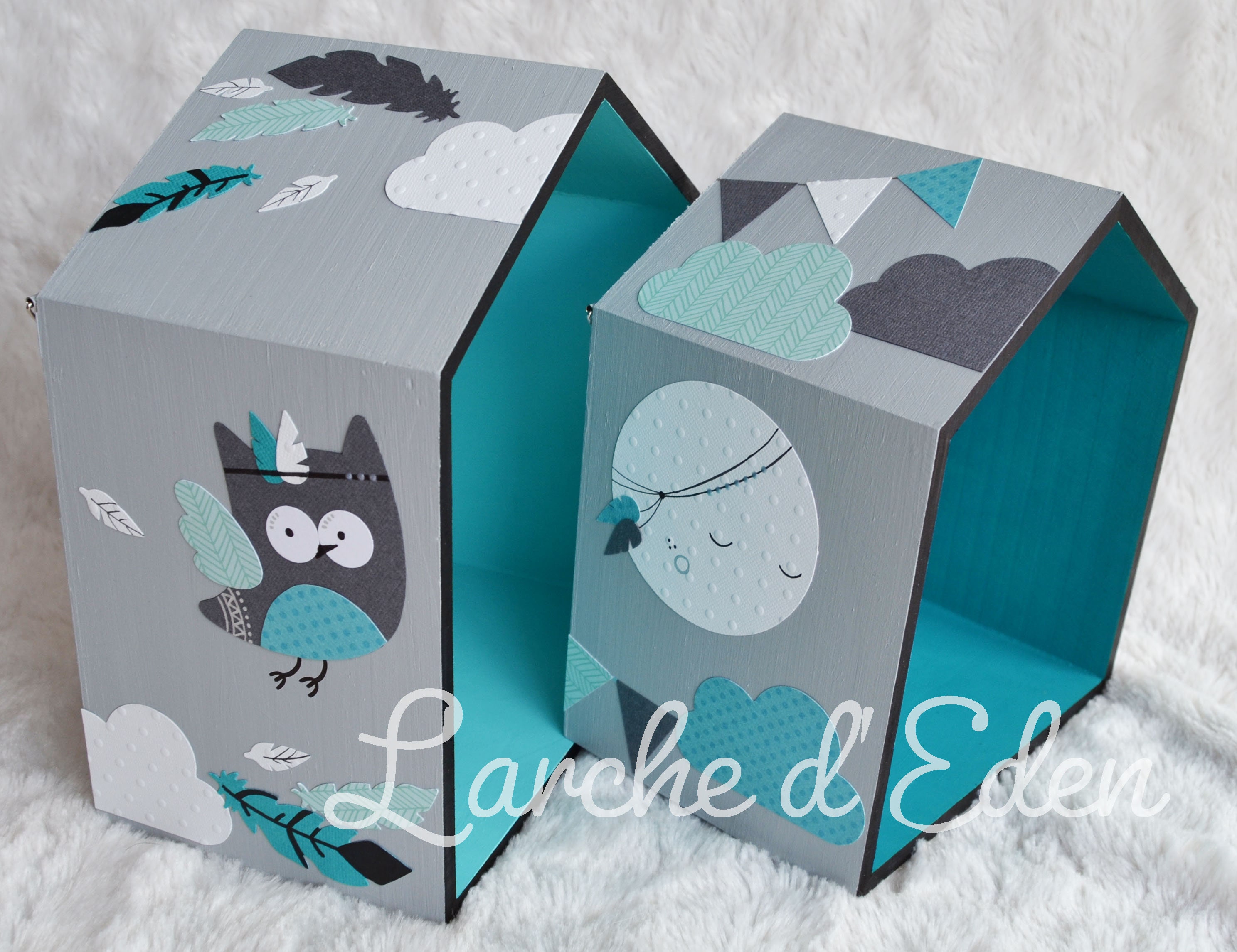 Etagères Cabanes, Étagères Bois, Décoration Enfant, Cadeau Naissance | sur Commande