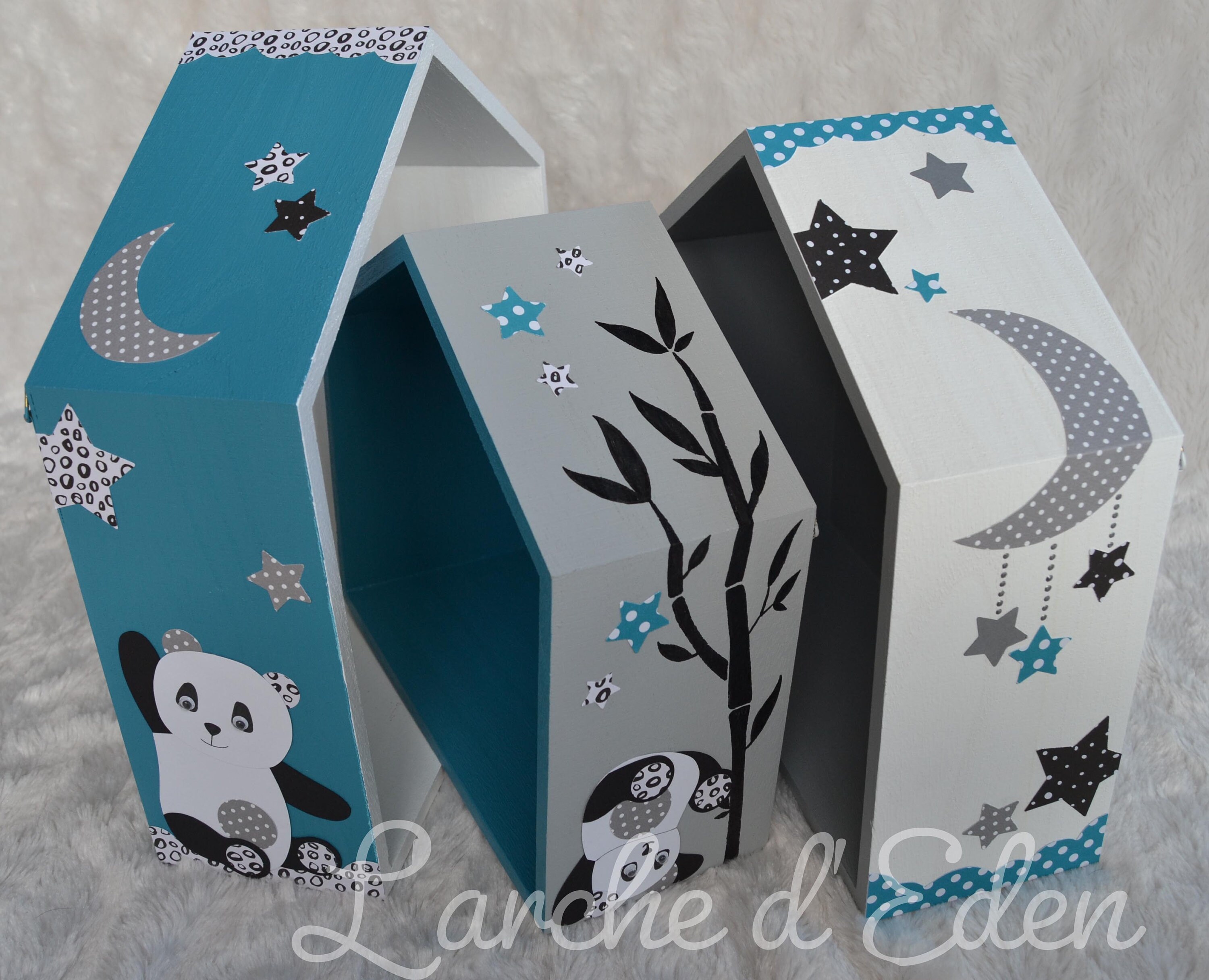 Etagères Cabanes, Étagères Bois, Décoration Enfant, Cadeau Naissance | sur Commande