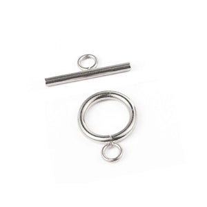 Lot De 5 Fermoirs Bâtons Argentés – Longueur 25mm – Pour Création De Bijoux – Neufs