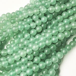 AVENTURINE, round beads 6mm / 8mm, undyed natural stone; set of beads for jewelry making