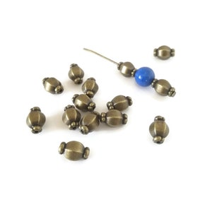 x20 bronze barrel spacer beads, 10x7mm