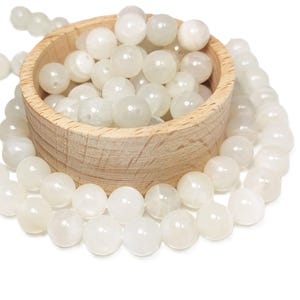 Natural Moonstone Beads, Undyed Round Beads, Moonstone, Bead Set, Diameter 6mm / 8mm