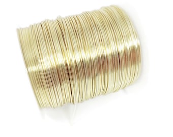 0.4mm light golden stainless steel wire, soft round wire for jewelry making; stainless steel strand sold by the meter