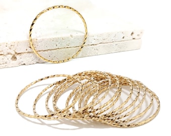 Connettori rotondi chiusi con anelli twist in acciaio inossidabile dorato da 30 mm