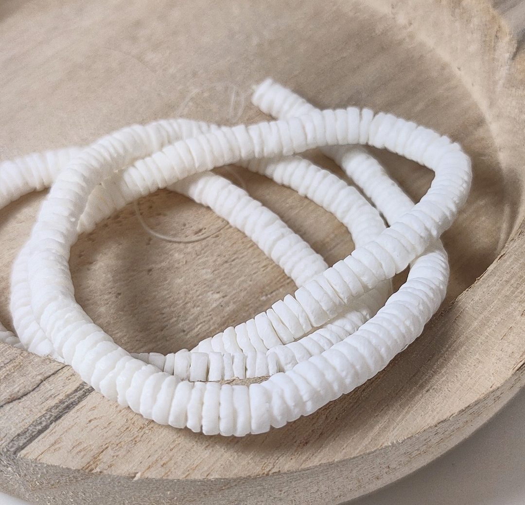 Natural White Shell Beads, Flat Irregular Discs, 5.5-6mm, 30cm Strand ...