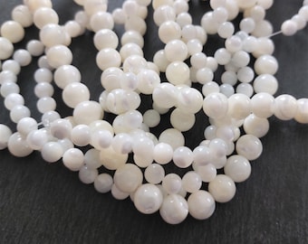 Naturel Sphérique Face En Pierre Précieuse Artisanale De Bijoux Courroie Perles Strand 38,1 Cm Taille Choisissez, 9x11mm, Clear White