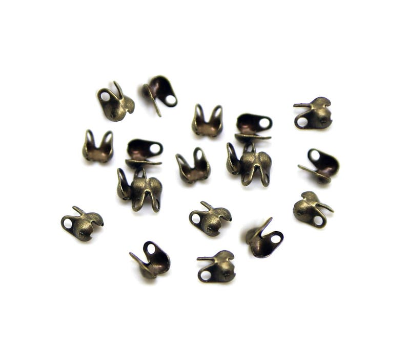 5mm bronze color x100 cover-knot clasps for ballball chain of 1