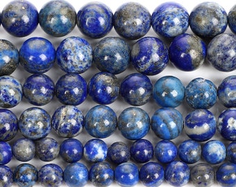 Perles Rondes Lapis Lazuli 6 Mm – Pierres Naturelles Lithothérapie – Gemmes Brutes