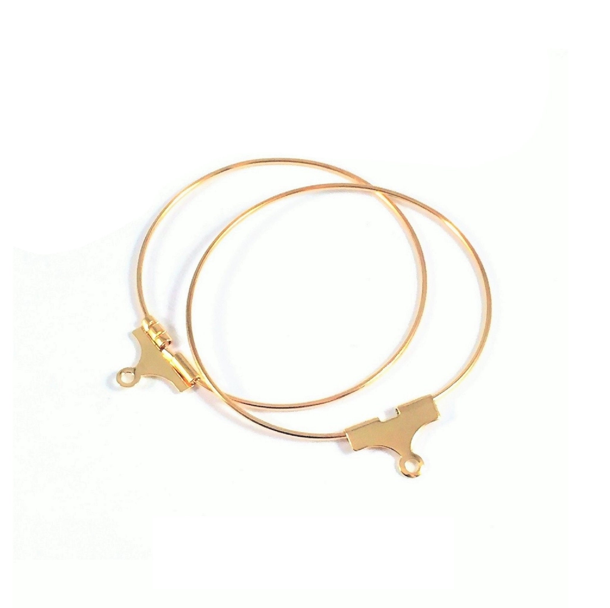 x12 Creole rings, 40mm, gold gold, earring holders to decorate