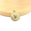 Round pendant in gold-plated stainless steel, medal with textured relief star, 316 steel (IP: ion plating). Sold individually product logo