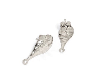 x6 supports boucles d'oreille en acier inoxydable, clous d'oreilles fantaisies, puces boucles d'oreilles