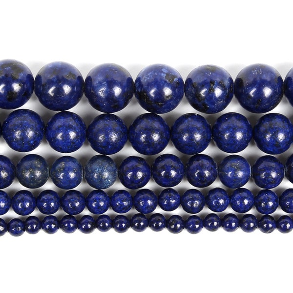 x20 perles LAPIS LAZULI teint, diamètre 6mm 8mm, pierre ronde, créations bijoux