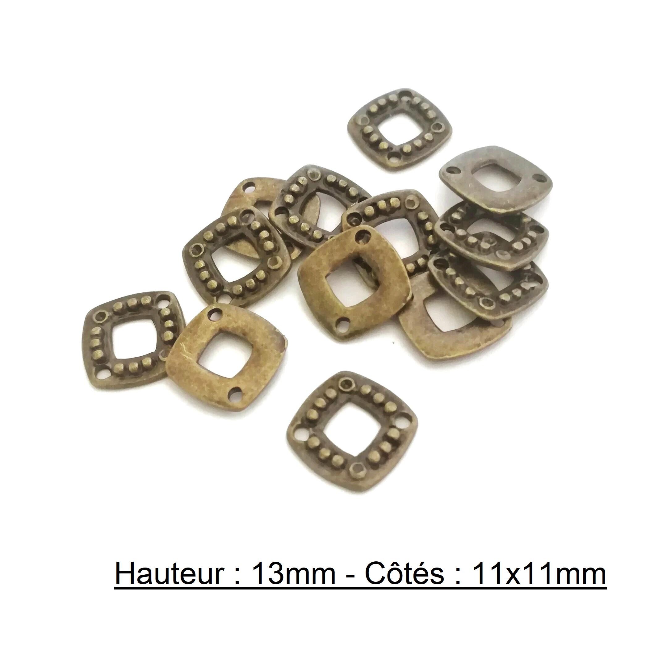 Lot De 10 Connecteurs Losange Bronze Pour Bijoux DIY - Neuf Pour Pendentifs Boucles D'oreilles
