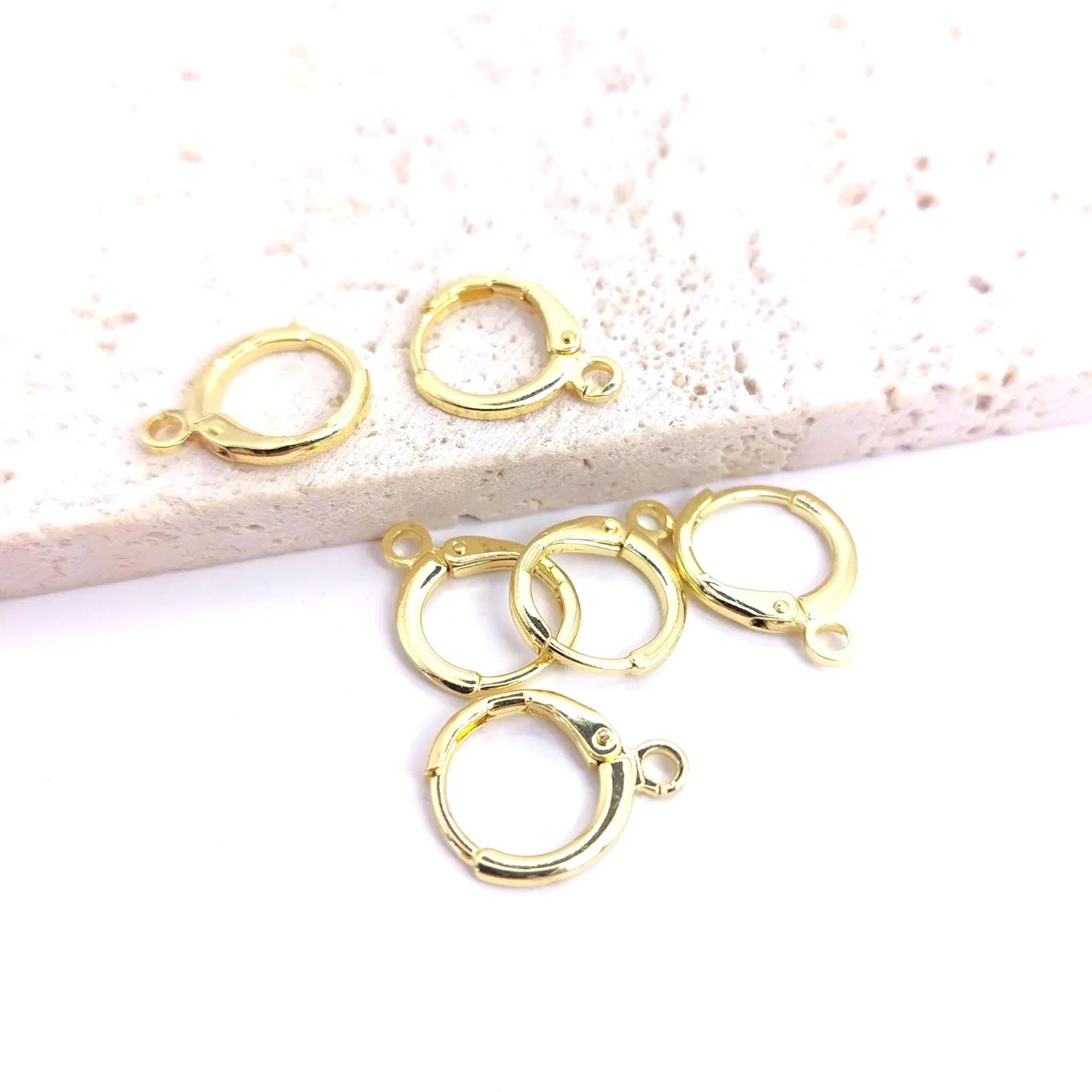 Orecchini a cerchio in oro massiccio 14K