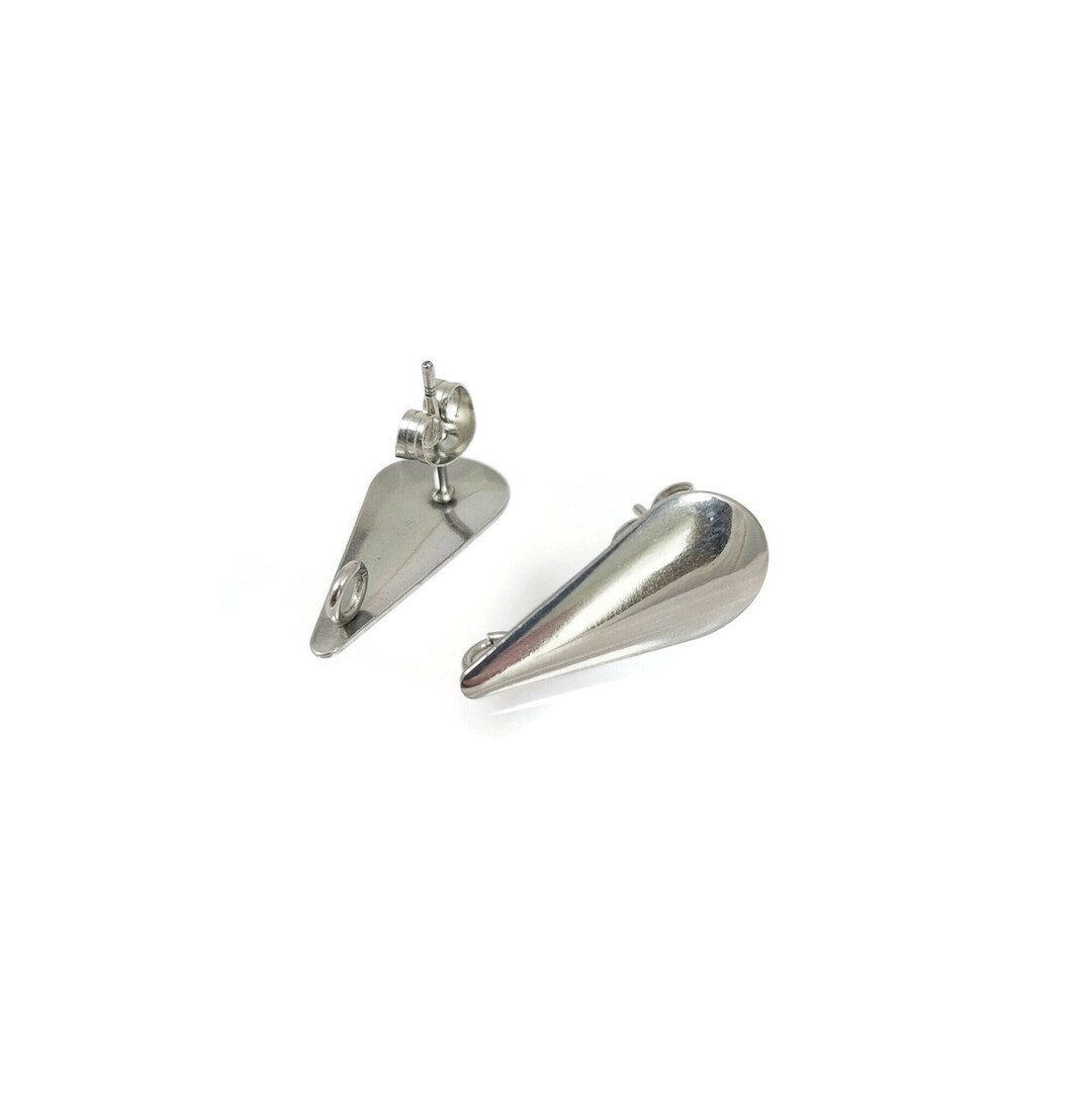 Lot De 10 Supports Pour Boucles D'oreilles En Acier Inoxydable, Bille Anneau 2mm - Neuf