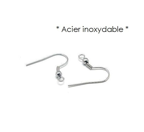 Buy 925 Silver Fish Hook Earrings Ear Wires French Hooks 26mm Size 1 Pair  Different Platings Open Ring, Attach Crystals Jewelry Findings Online in  India - Etsy