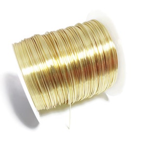 Fil d'acier inoxydable doré 0.8mm, fil rond souple pour fabrication de bijoux brin d'acier inoxydable vendu au mètre image 3