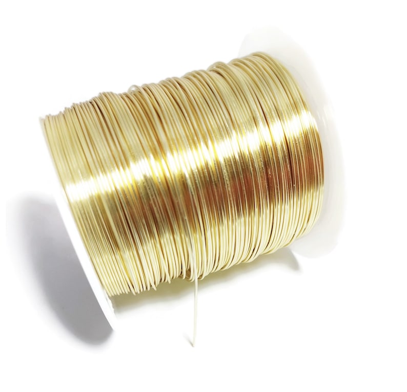 Fil d'acier inoxydable doré 0.8mm, fil rond souple pour fabrication de bijoux brin d'acier inoxydable vendu au mètre image 3