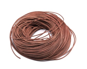 2m - NATURAL leather thread, Ø 1mm, cord, round leather strap. 2 meter coupon