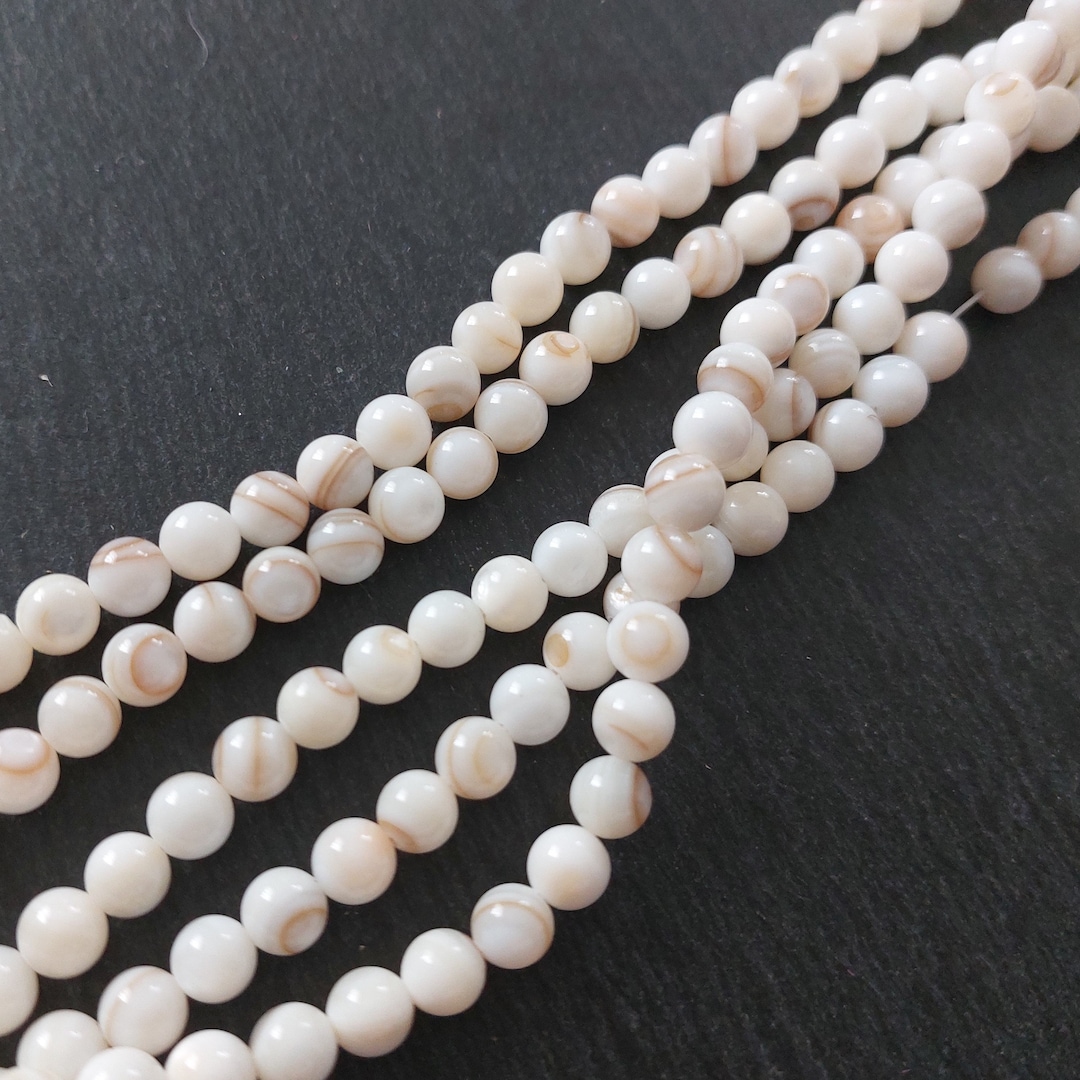 100 Perles Plates En Nacre Coquillage - 35 Mm, Blanc, Pour Bijoux DIY, Décoration