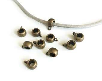 x20 bronze metal bails, 11x8mm, for chain or cord