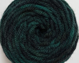 Hand Dyed Deep Forest Green Variegated Rug Wool Yarn - 2406STW - For use with the Regular sized Oxford Punch Needle