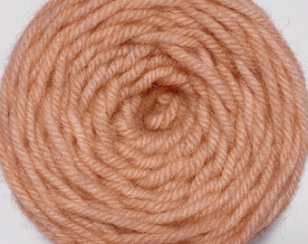 Hand Dyed  Peach Rug Wool Yarn - 1705STW, excellent for Oxford Regular Punch Needles