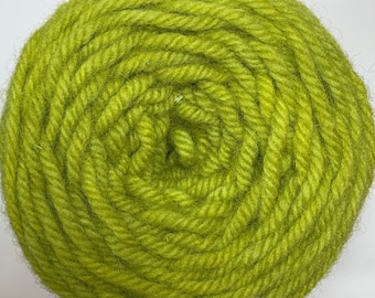 Hand Dyed Lime Green Rug Wool Yarn - 1402STW - excellent for Oxford Regular Needles
