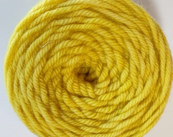 Hand dyed Medium Yellow Rug Wool Yarn - 1304STW, excellent for Oxford Regular Punch Needles