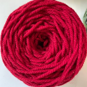 Red Rug Yarn, Mill Dyed for the FINE needle-  Punch Needle Rug Hooking - FINE Oxford Punch - md