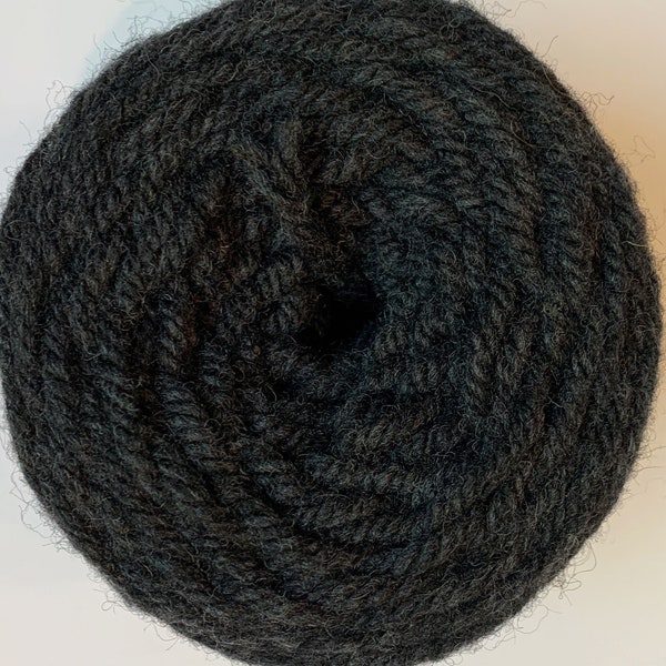 Hand Dyed Primitive Black Rug Wool Yarn - 1808STW - excellent for Oxford Regular Punch Needles