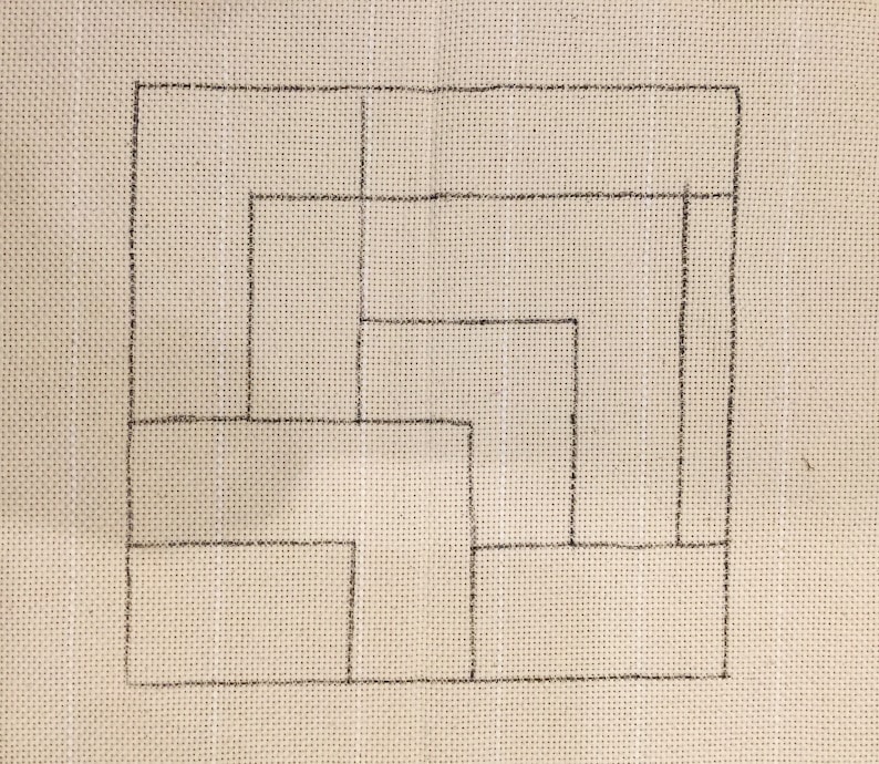 Punch Needle Rug Hooking Pattern Fits 12x12 Inch Frame Etsy