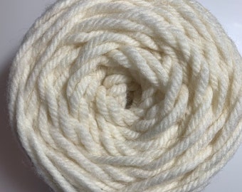 White/ Off White Rug Wool Yarn - 1801STW - excellent for Oxford Regular Punch Needles