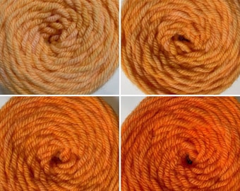 Orange Hand Dyed Rug Wool Yarn - 201STW, 202STW, 203STW, 204STW - excellent for Oxford Punch Regular Needles