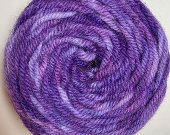 Hand Dyed Bright Purple Variegated Rug Yarn - 615STW - For use with the Regular sized Oxford Punch Needle