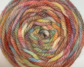Hand Dyed Rainbow Rug Wool Yarn - 2602STW - excellent for Oxford regular punch needles